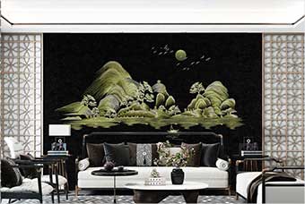 甘肃森佰汇航空纤维墙咔（湖光山色）